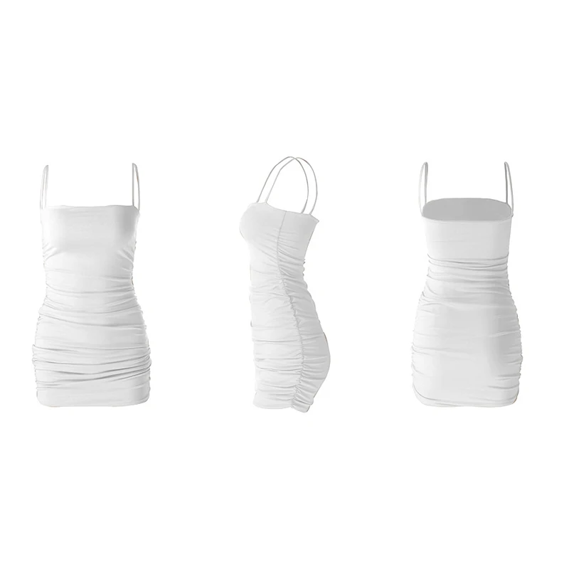 

Sexy Bodycon Mini Dress Women Basic Solid Sleeveless Summer Black Backless Party Dresses Club Dress Vestido De Mujer