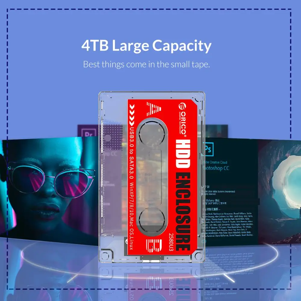 Прозрачный Внешний чехол ORICO для жесткого диска с USB 2 5 на SATA дюйма|Корпус диска| |