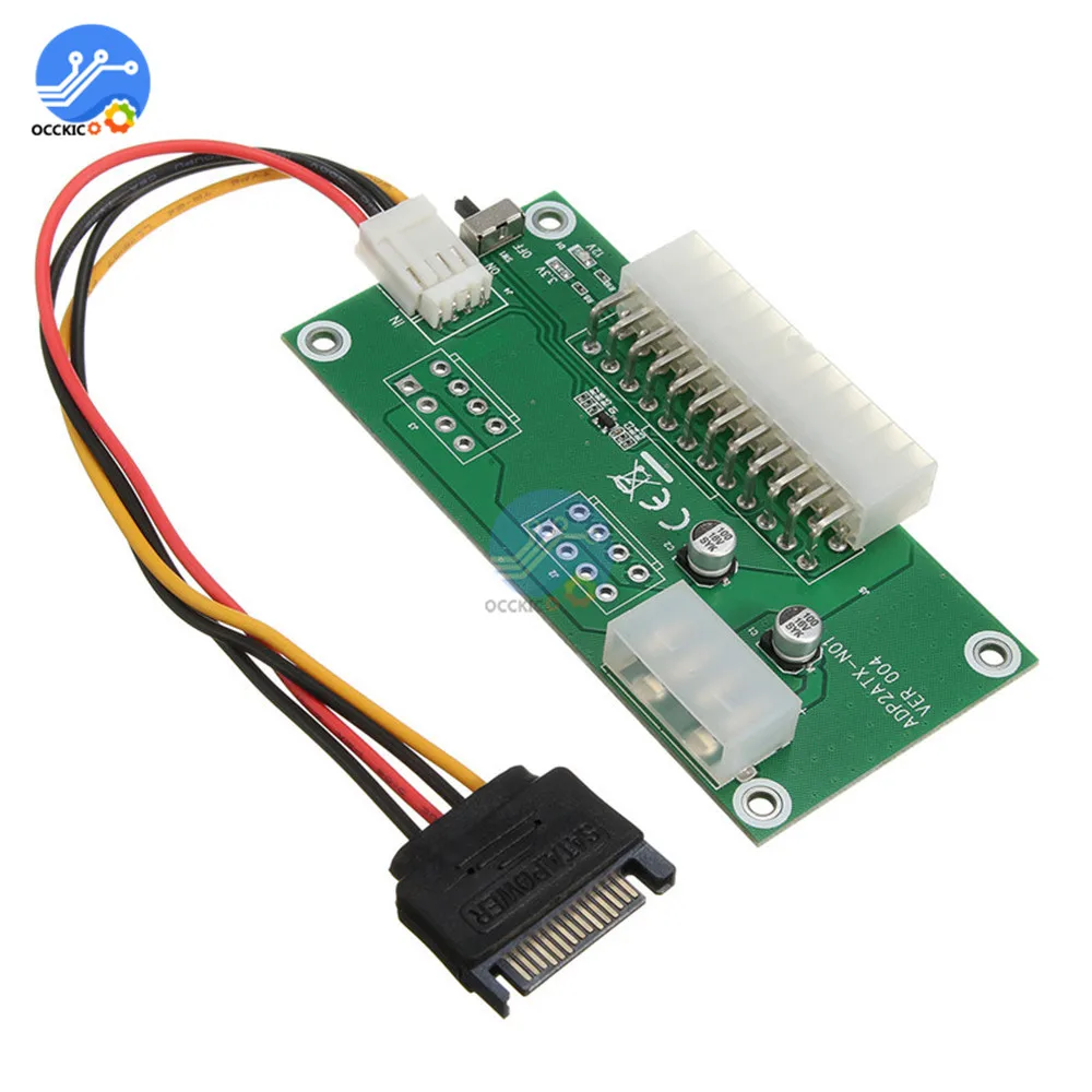 Адаптер питания Molex ATX адаптер с 24 контактами на 4 контакта двойным блоком для
