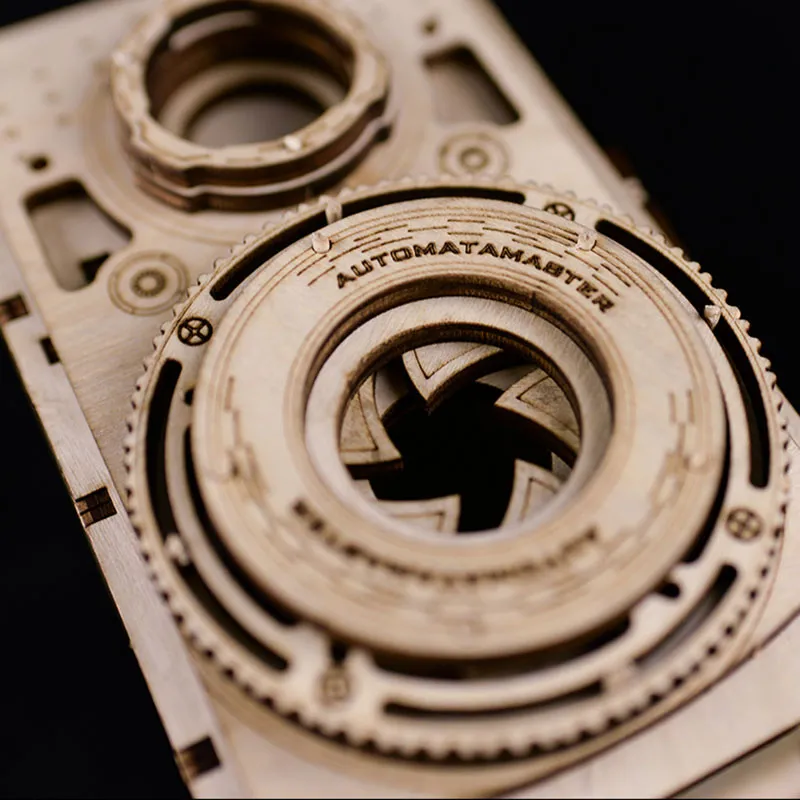 Старая деревянная камера ручной работы набор моделей деревянное резьбовое