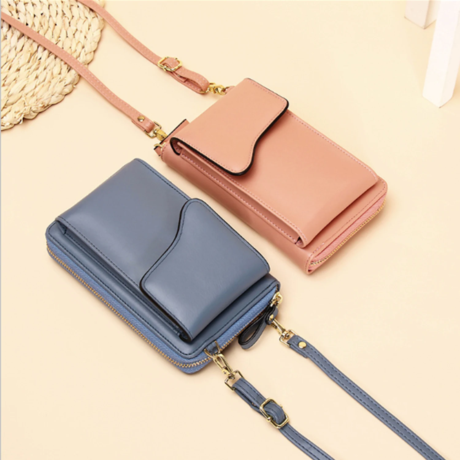 

New One-shoulder Messenger Mobile Phone Bag Large-capacity Women Card Wallet Handbag Stylish Crossbody with Shoulder Strap