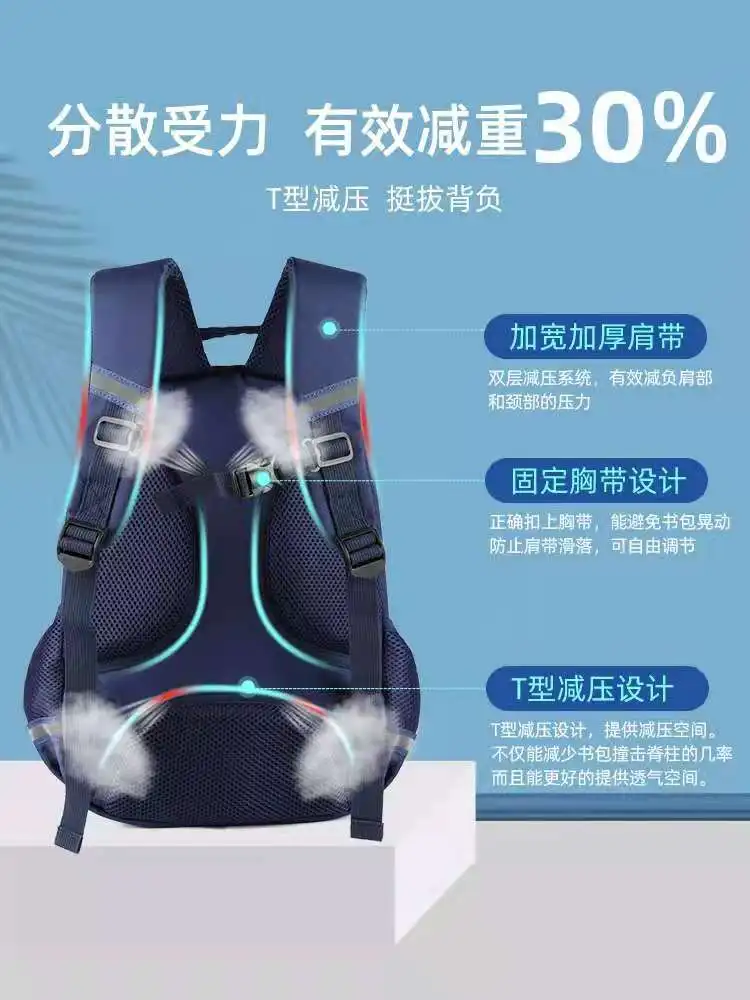 Disney New School Bag For Boys Girls Primary Student Shoulder Orthopedic Backpack Baymax Large Capacity Super Light Mochila