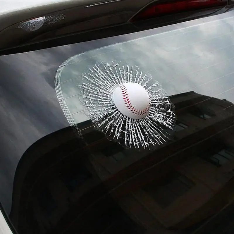 Автомобильный Стайлинг бейсбол футбол теннис стерео разбитое окно 3D наклейка s