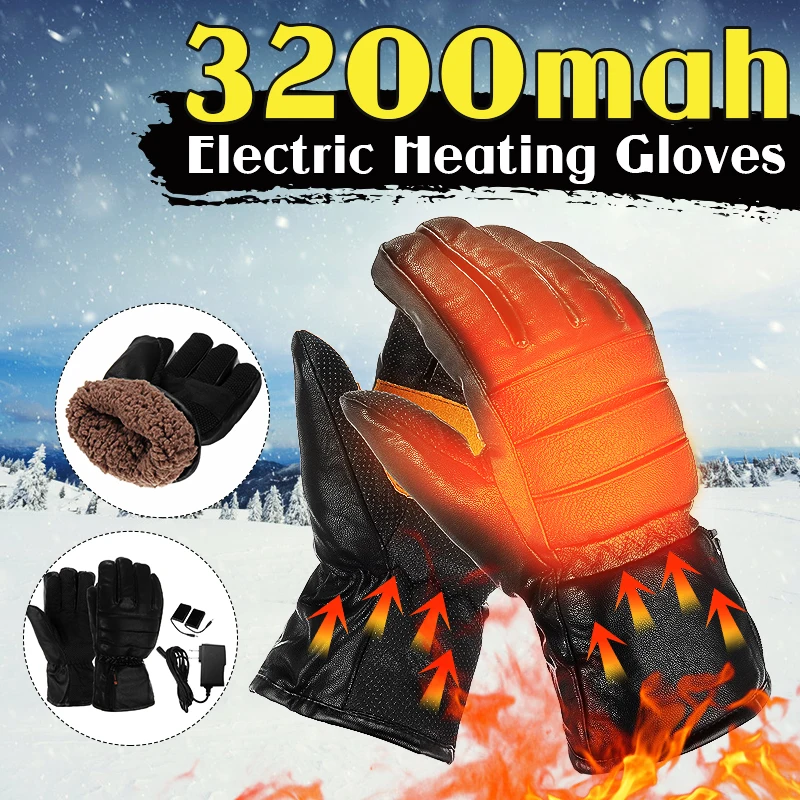 Перчатки с электроподогревом зимние теплые литий ионным аккумулятором