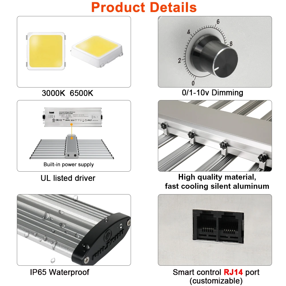 

Phlizon Horticultural lamp led Hydroponic indoor plant growth light 800w