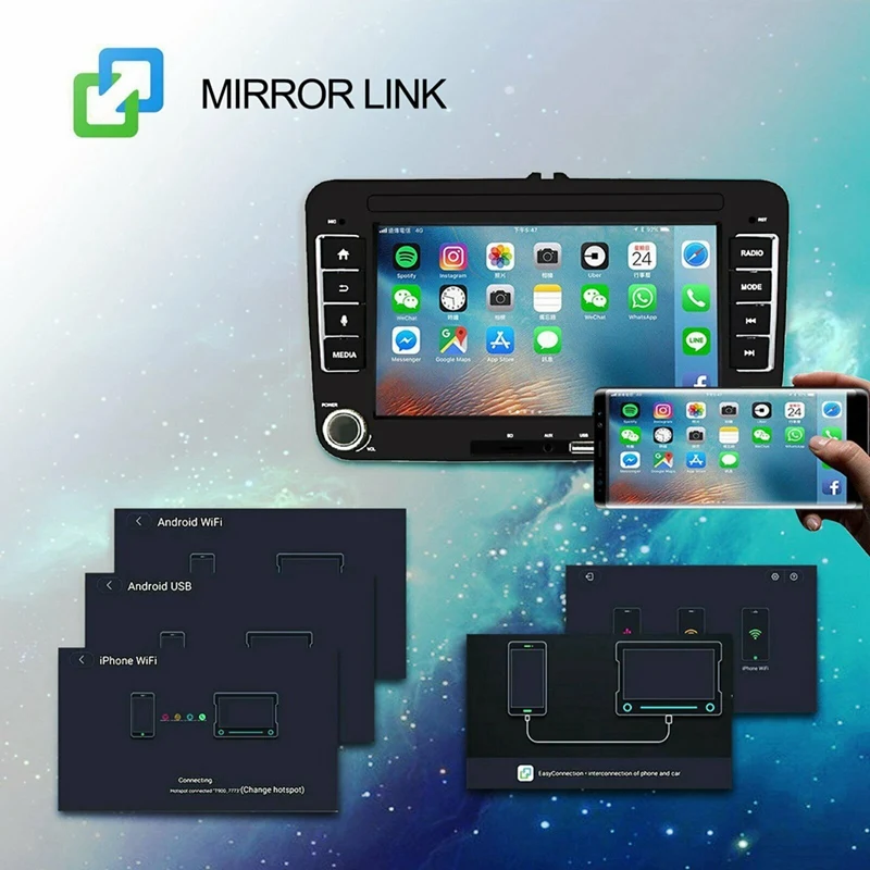 7 дюймов Автомобильный стерео радио Android 8 1 GPS 2DIN Navi для VW GOLF 5V 6 Jetta PASSAT вариант PM |