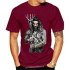 Новая мужская футболка с принтом, мужские рубашки, хлопковая Футболка с дизайном Jason Momoa Aquaman