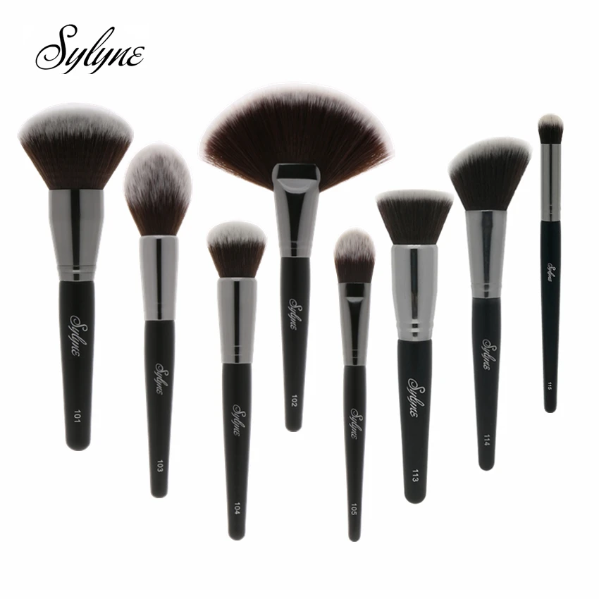 Профессиональная Кисть для макияжа Sylyne 8 шт. мягкие кисти нанесения пудры румян