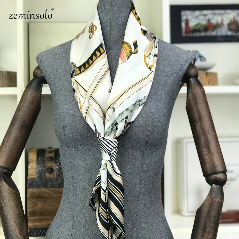 Женский шёлковый шарф 90x90 см| |