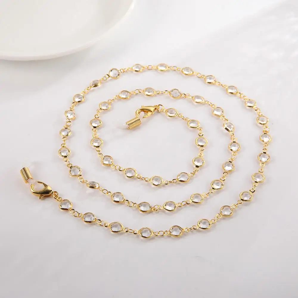 

Цепочка для солнцезащитных очков Женская, шнур с кристаллами и бусинами