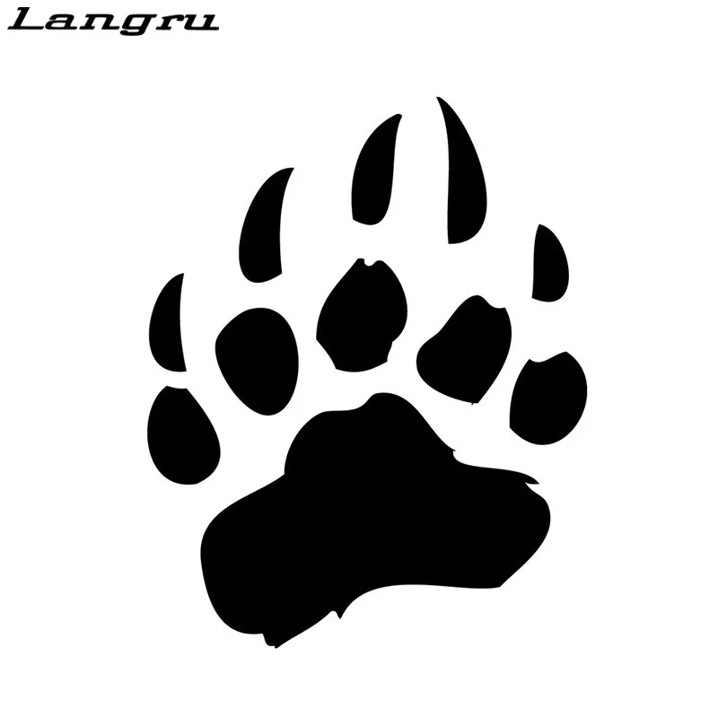 Langru 12 1*15 2 см Медвежья Лапа виниловая наклейка классические забавные