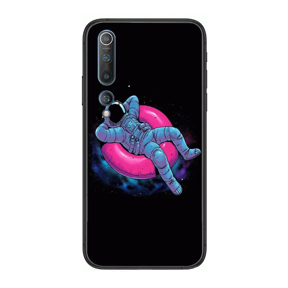 

Astronaut Exquisite Phone Case For xiaomi mi11 5g 10 liti Ultra 9Pro SE 3 8 Note Anime Black Cover Silicone Back Pretty tpu