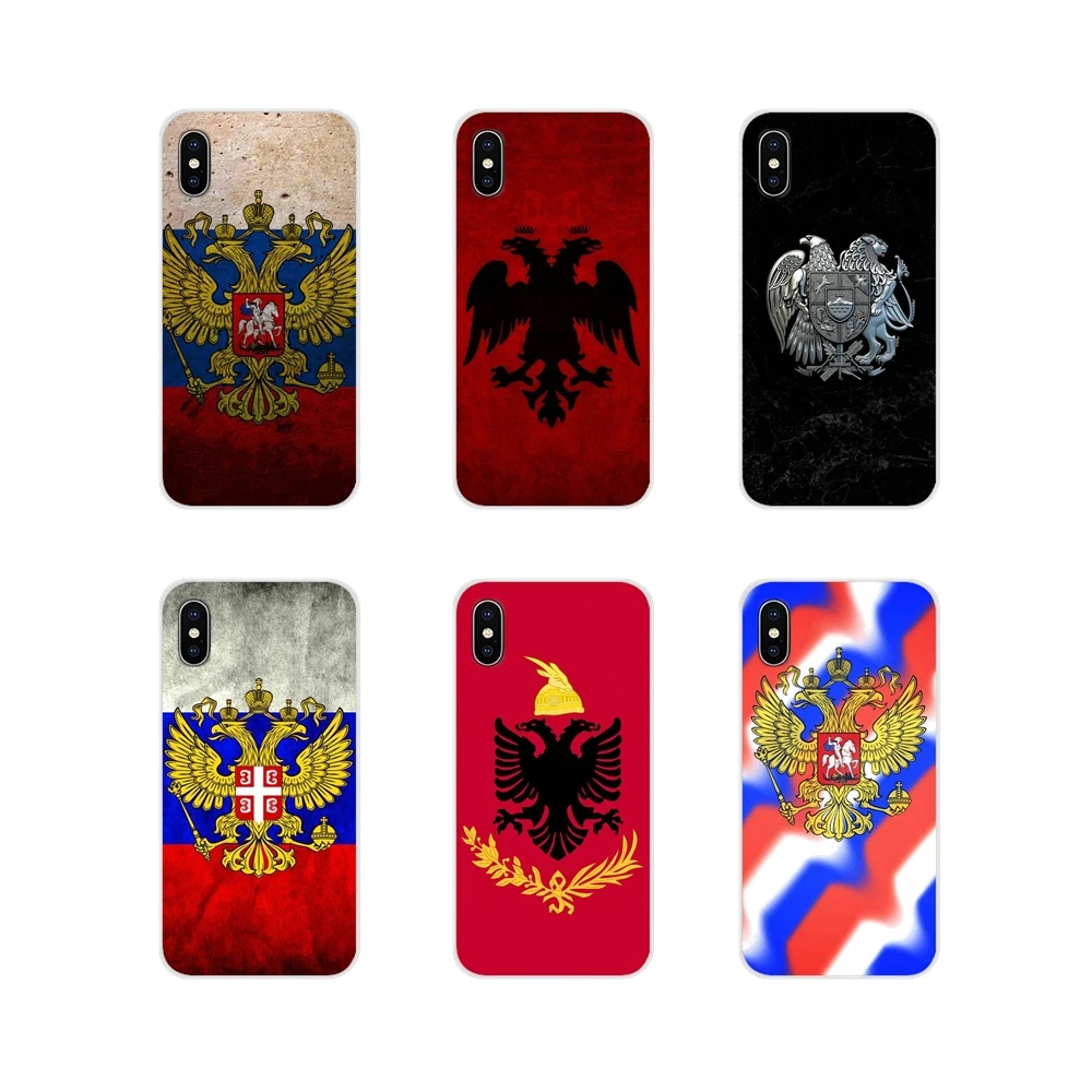 Мягкий прозрачный чехол с эмблемой флага России для Samsung Galaxy S2 S3 S4 S5 Mini S6 S7 Edge S8 S9 S10E