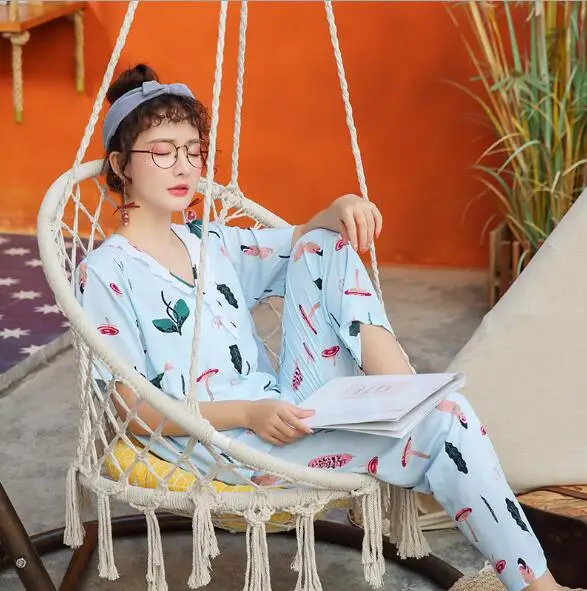 Женская пижама с коротким рукавом и V-образным вырезом | одежда