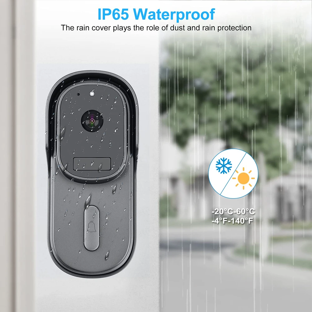 Tuya Smart Home Doorbell 2MP 1080P Door Peephole Camera WiFi Wireless Bell Audio Video Intercom For Google Alexa Life | Безопасность и