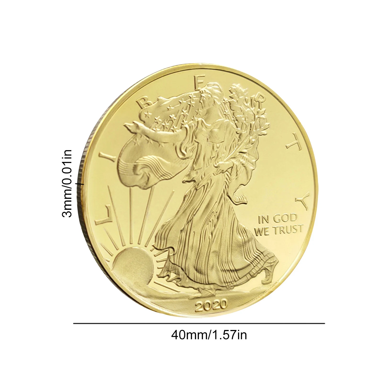 

American Statue Of Liberty Eagle Coin Silver Plated Commemorative Coin Toy Coins Collection Gift Home Decor