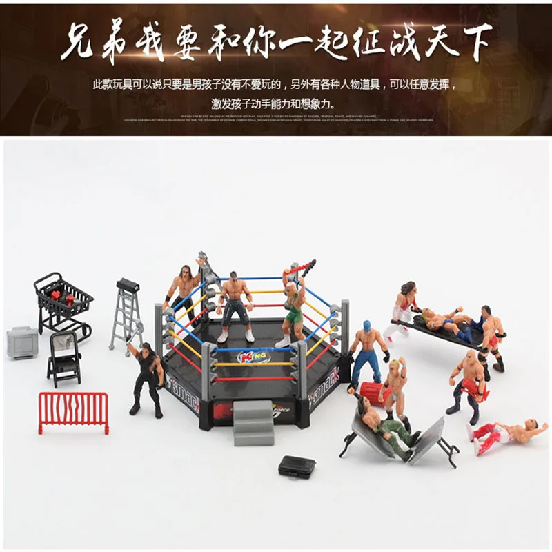 Трансграничной WWE 12-человека модель комплект детский игровой домик игрушки украшения с фабрики