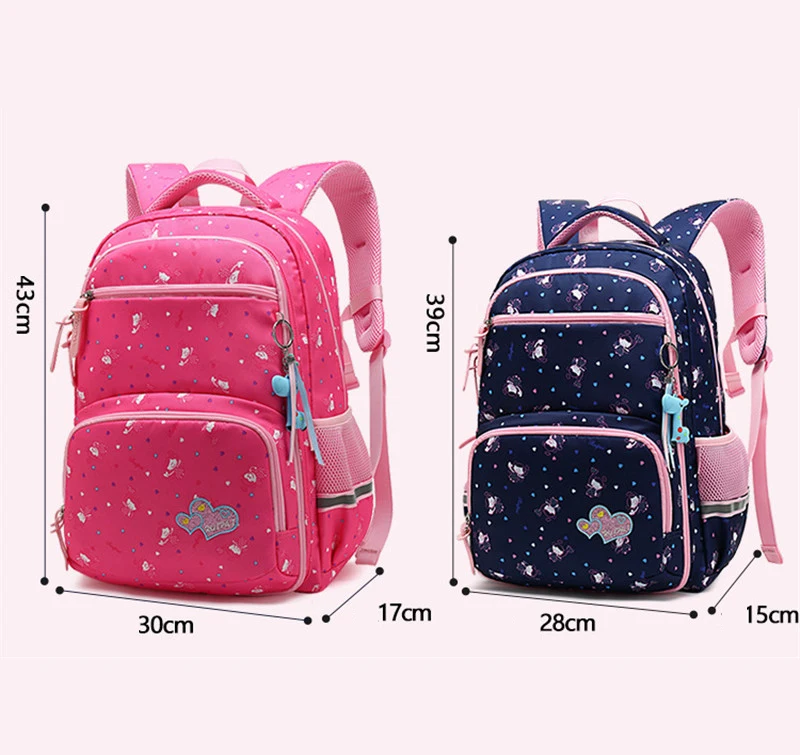 children Floral printing Cute schoolbags For girls Princess backpack waterproof school bags child Multifunction school bags