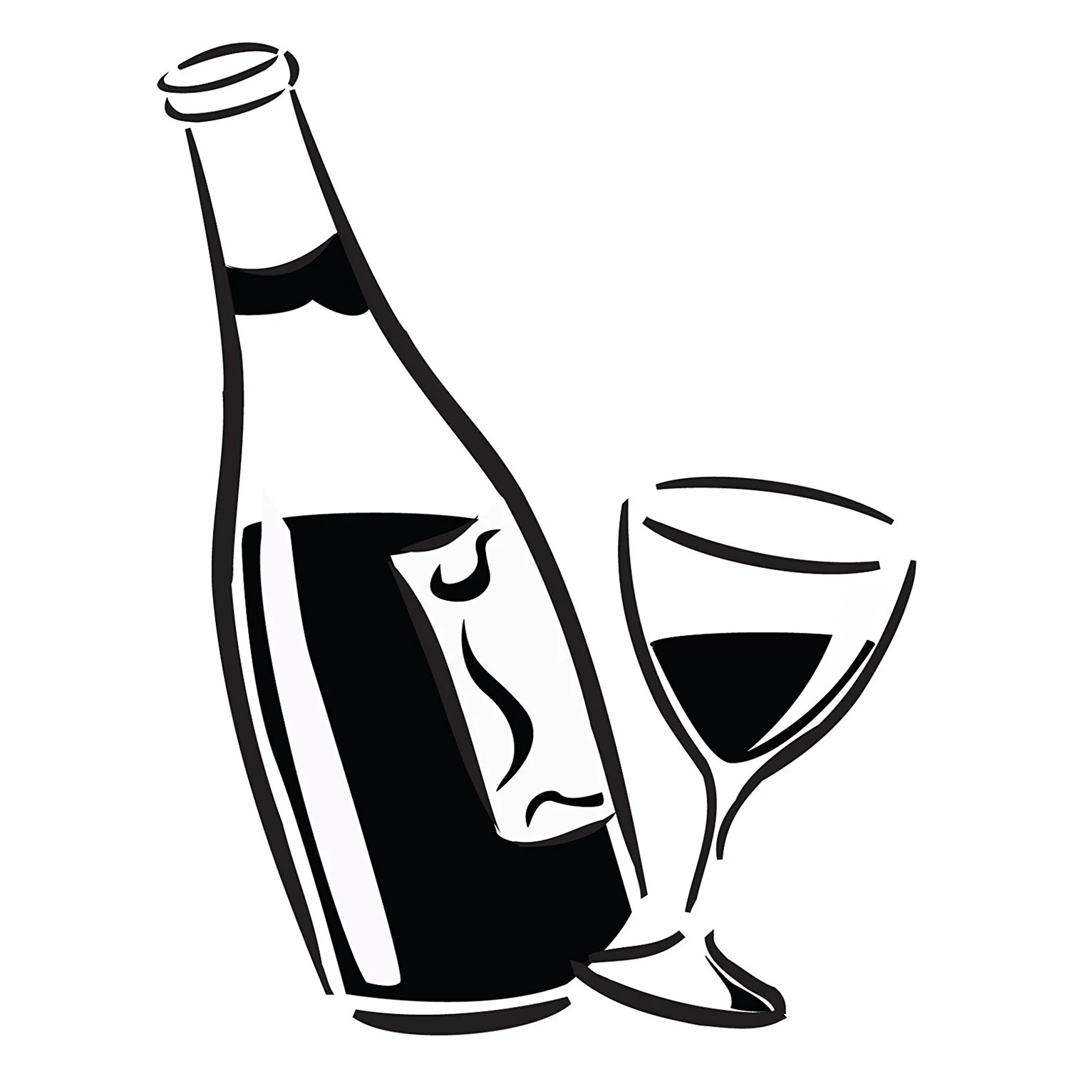 Кухонная наклейка для вина бокала и бутылки профессиональная