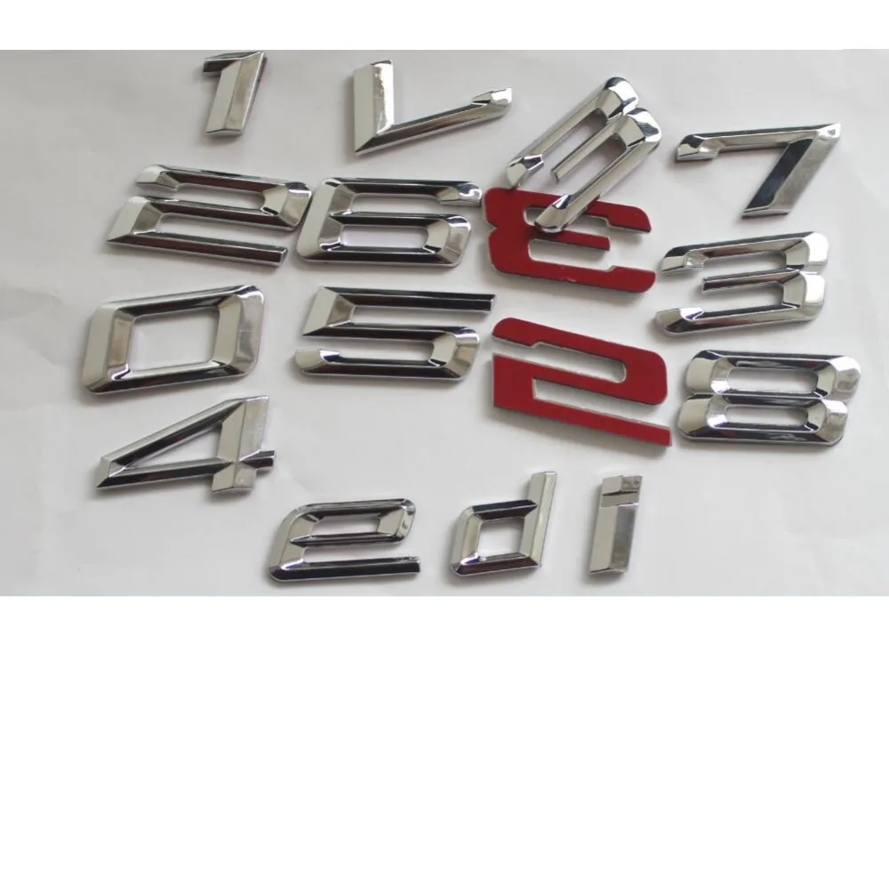 

Chrome Number Letters Trunk Badge Emblem Emblems Badges for BMW 1 2 3 4 5 6 7 Series X1 X3 X4 X5 X6 GT Z4 Xdrive