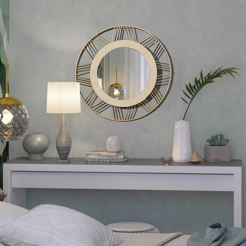 2020 Новое Скандинавское стильное металлическое настенное зеркало украшение