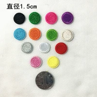100pcslot brief small circular dot embroidery patch black white hat bag hole reparation garment decoration sewing accessories