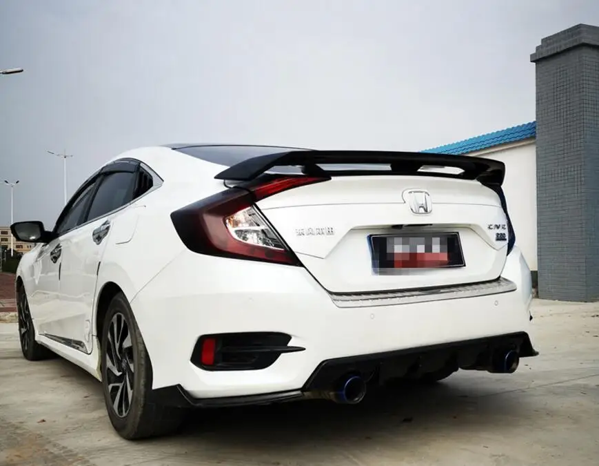 ABS Car Rear Wing Trunk Lip Spoilers Fits For Honda Civic 4 door sedan 2016 2017 2018 | Автомобили и мотоциклы