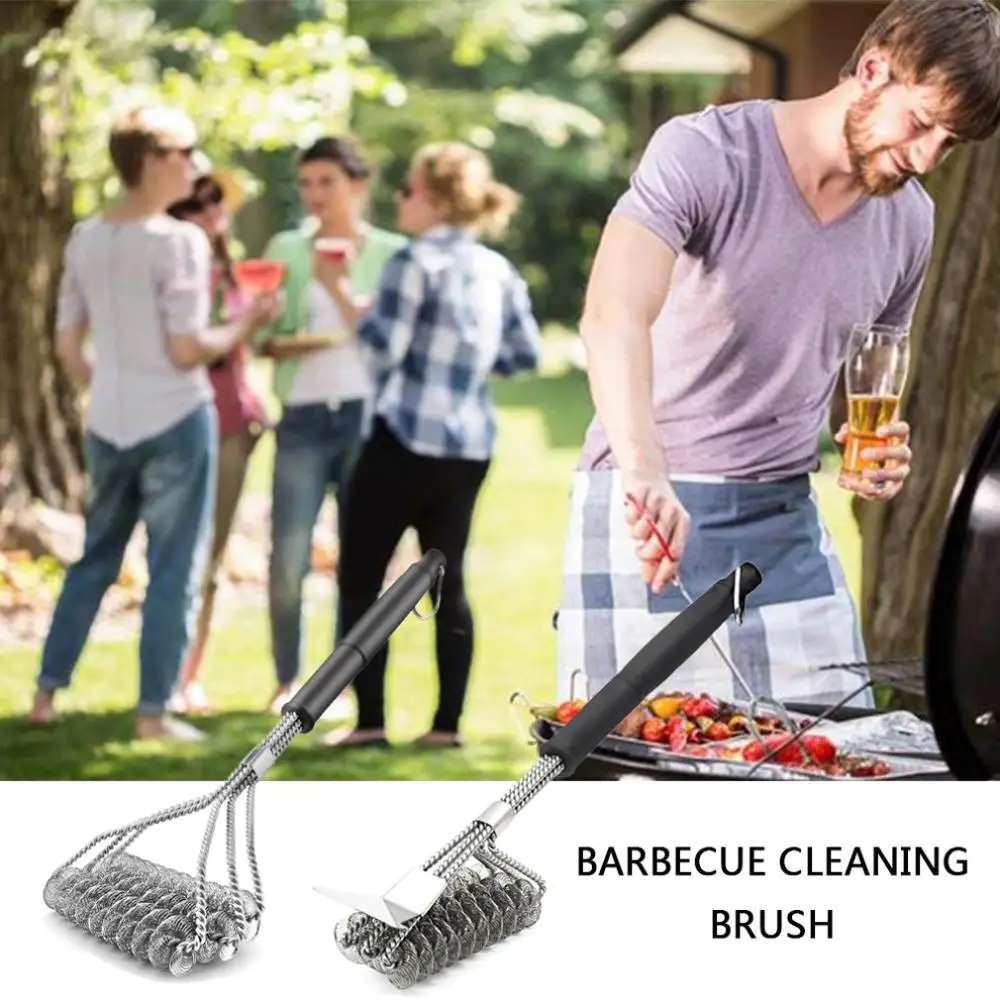 

Kitchen Accessories BBQ Grill Barbecue Kit Cleaning Brush Stainless Steel Cooking Tools Barbecue Gadgets Accessories Brushes