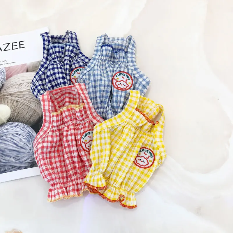 Одежда для щенков милая чихуахуа питомцев футболка жилет маленьких средних