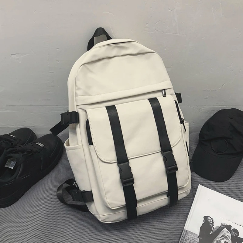 

Pure Color Backpack All-Match Junior Students Large Capacity Travel