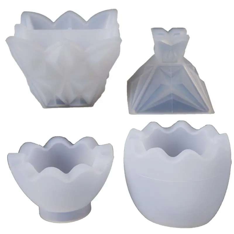 

Resin Trinket Box Molds Small Size Silicone Jewelry Box Molds, Epoxy Resin Molds for Jewelry Storage, Candlestick,Pen Holderï¼ˆPyr