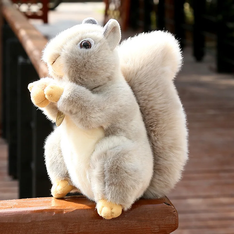 

20cm Soft Simulation Squirrel Plush Toy Stuffed Reallike Animal Doll For Girlfriend Kid Son Daughter Surprise Birthday Gift