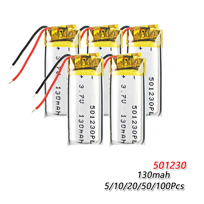 130mAh 3 7 v 501230 аккумуляторная батарея Lipo для GPS MP4 камеры Power Bank планшет электрические