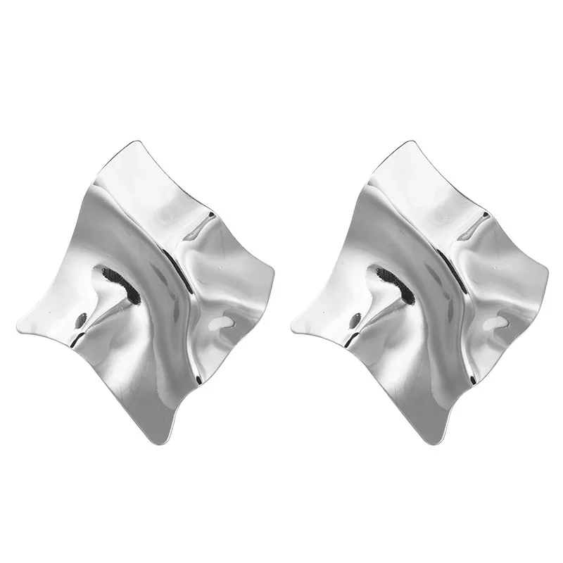 

Europe and the United States selling new personality exaggerated geometric irregular alloy electroplated earrings women