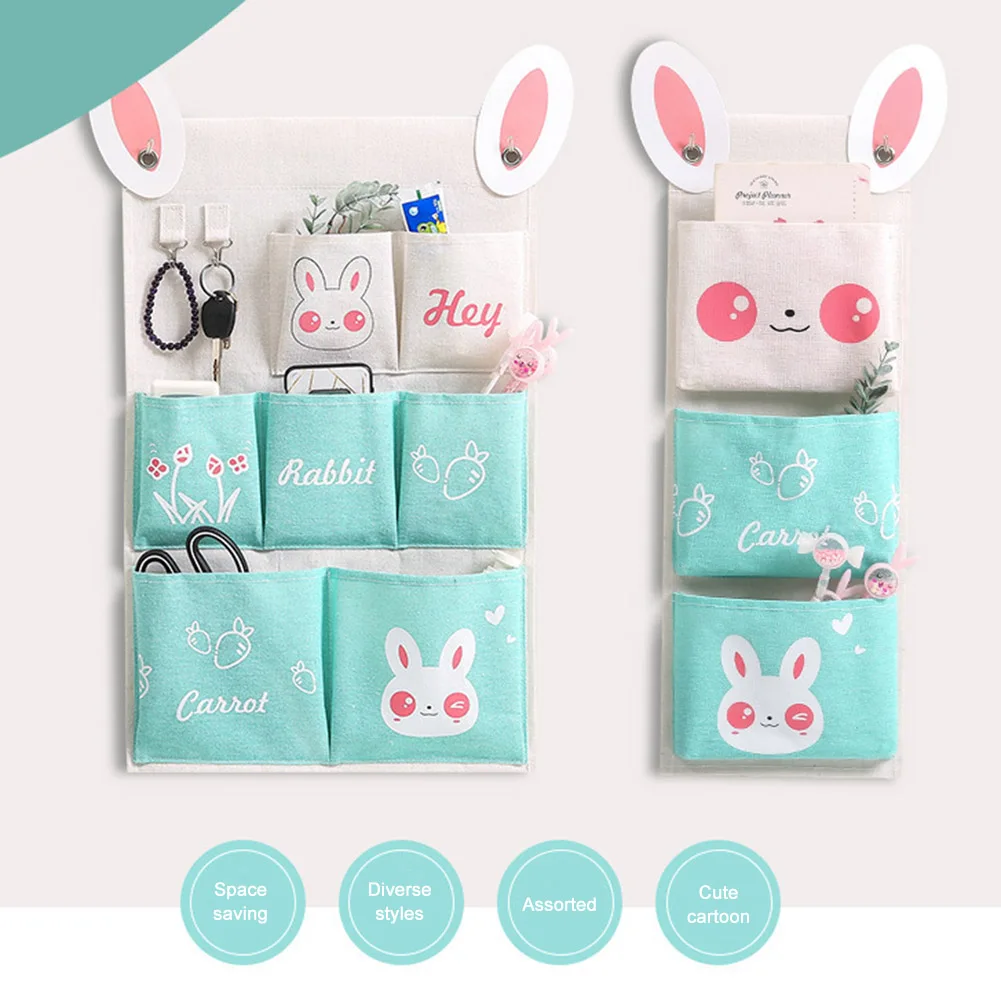

Cartoon storage hanging bag home daily storage storage hanging bag household convenient hanging bag storage bag behind the door