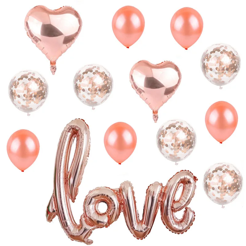 

Wedding birthday party decorations balloons set Marriage room decoration baby shower girl Supplies party backdrop love balloon