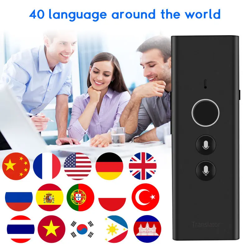 Переводчик голоса NewestT8 портативный Bluetooth переводчик 40 языков|Электронные