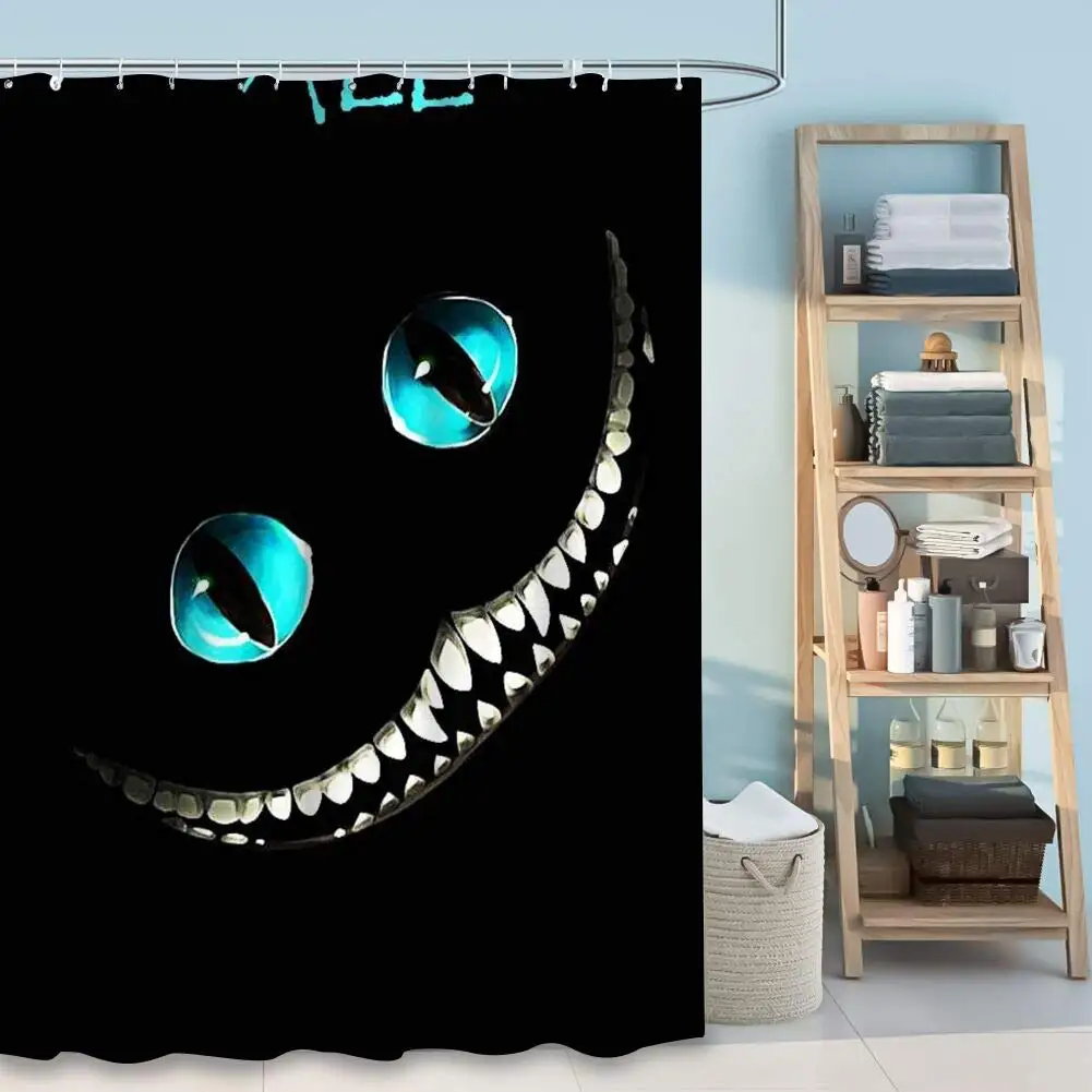 Алиса в стране Wonderland кошка сумасшедшие обои ванная комната занавески для