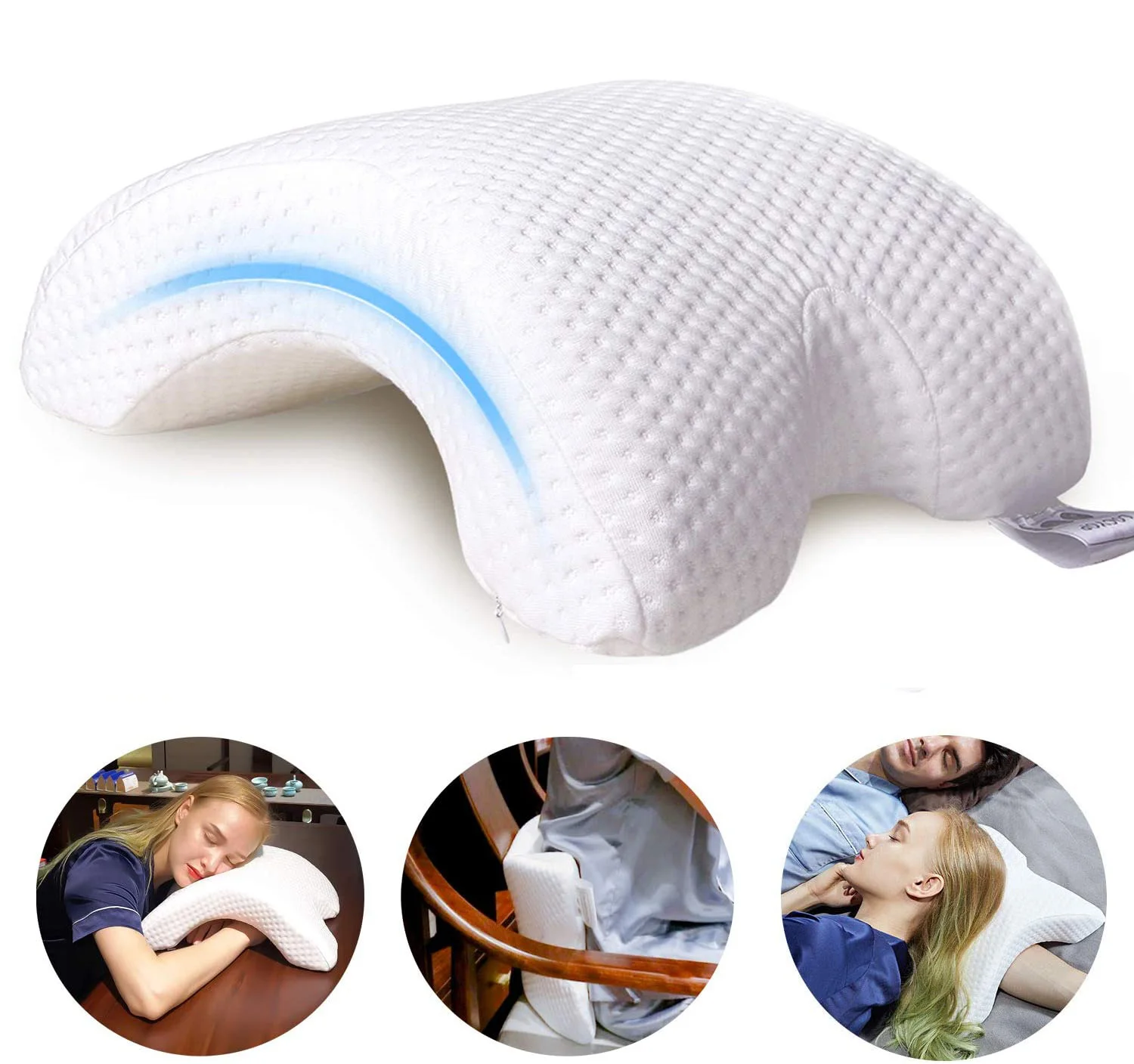 

Arched Shaped Arm Pillow Memory Foam Slow Rebound Pressure Seat Cushion Cuddle Couple Sleeping Pillows Bedroom Office Cushions