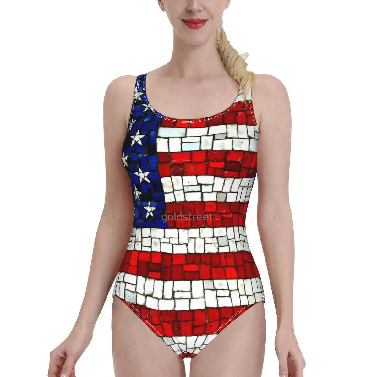 

Пикантный купальник-бикини из японского аниме с флагом, пляжная одежда, винтажный женский топ