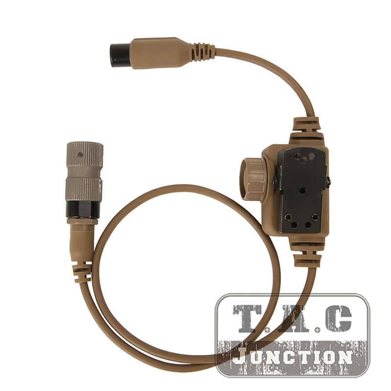 

Tactical FCS AMP RAC Dedicated PTT 6 Pins For FCS TCA TRI PRC-148/152 Military Peltor FCS Comtac 3 ACH Communication Headset