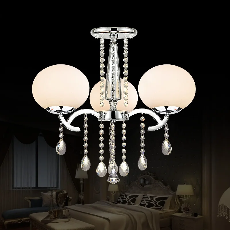 Modern crystal chandelier lampshade glass e27 lamparas colgantes lamp home lighting pendientes lampadario lustre led light sale