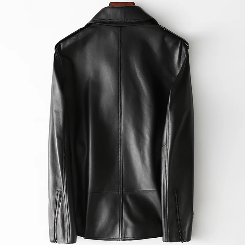 Lautaro короткая черная кожаная байкерская куртка для женщин 2020 с длинным рукавом на