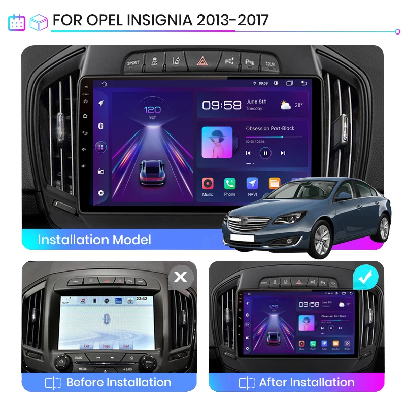 Автомагнитола Junsun V1 Pro для Opel Insignia 128-2013 2 din DVD 8 ГБ + 2017 | Автомобили и мотоциклы