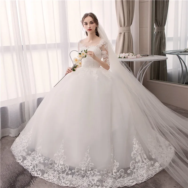 

luxury bridal gown lace up short sleeve wedding dresses anniversary gown