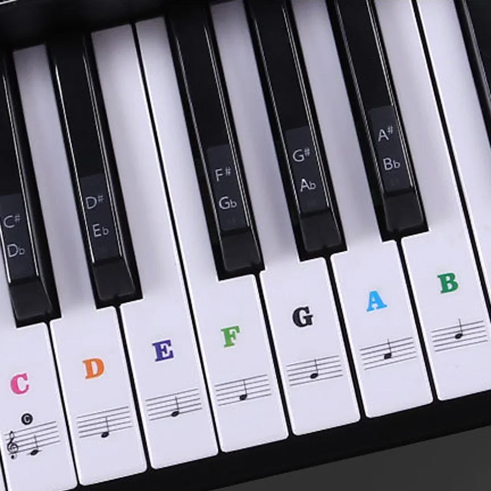 Фортепианная наклейка прозрачная в форме рояля 88/61/54/49 клавиши электронная