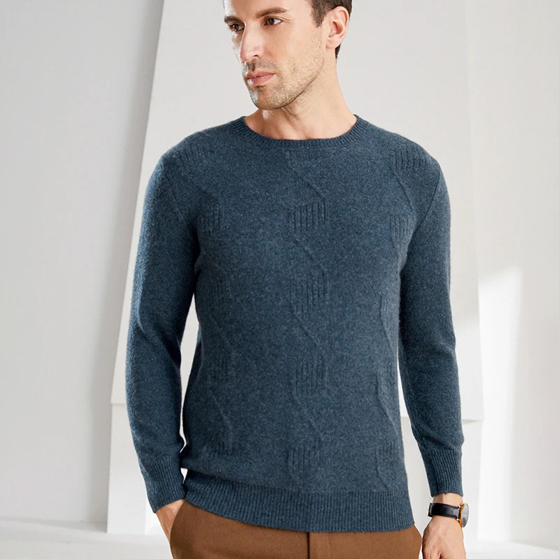 Новинка Осень-зима модный мужской кашемировый свитер облегающий Джокер теплая