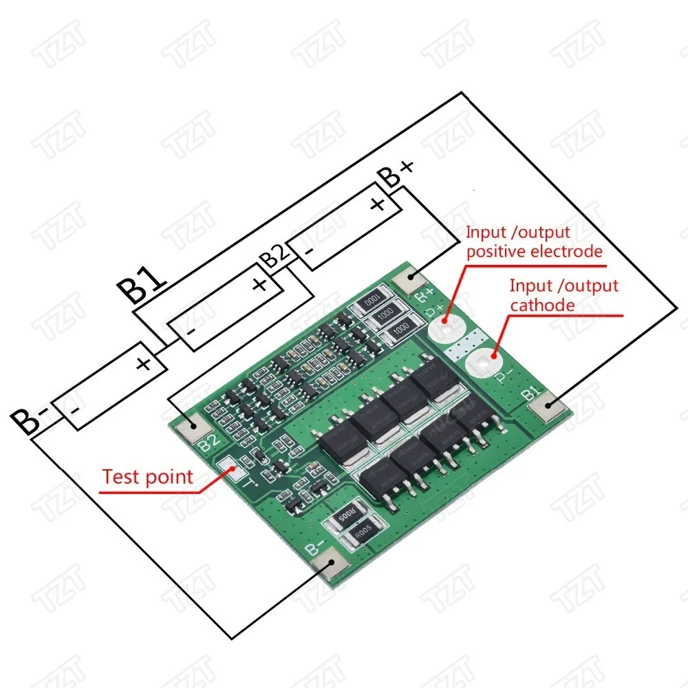 TZT 3S 25A Li-Ion 18650 BMS PCM плата для защиты аккумулятора BMS PCM с балансом для литий-ионного Lipo аккумуляторного блока модуль DIY