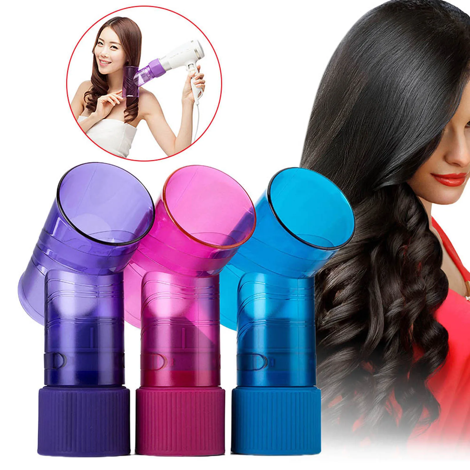 

Hot Hair Dryer Diffuser Portable Hair Roller Curler Maker Curly Hair Hood Spin Curl Hairstyling Tool t6