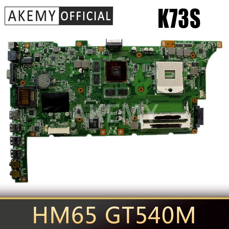 Akemy K73SM материнская плата для ASUS K73S K73SD K73Sj ноутбука Тест ok HM65 GT540M|Материнские платы